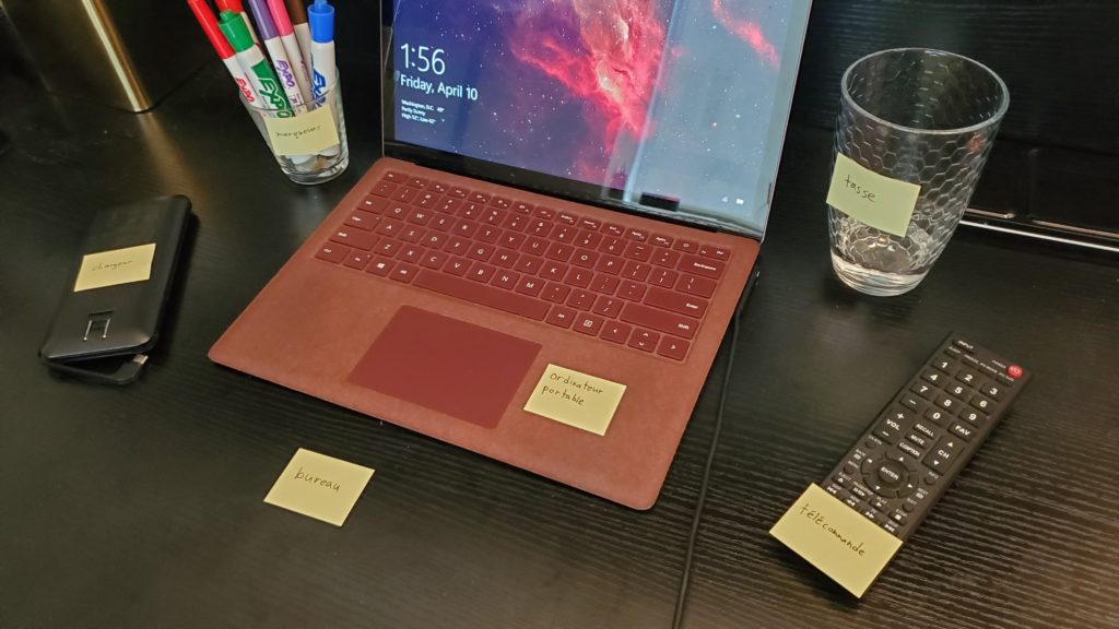 language hack sticky notes