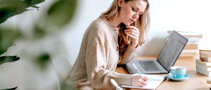 woman writing